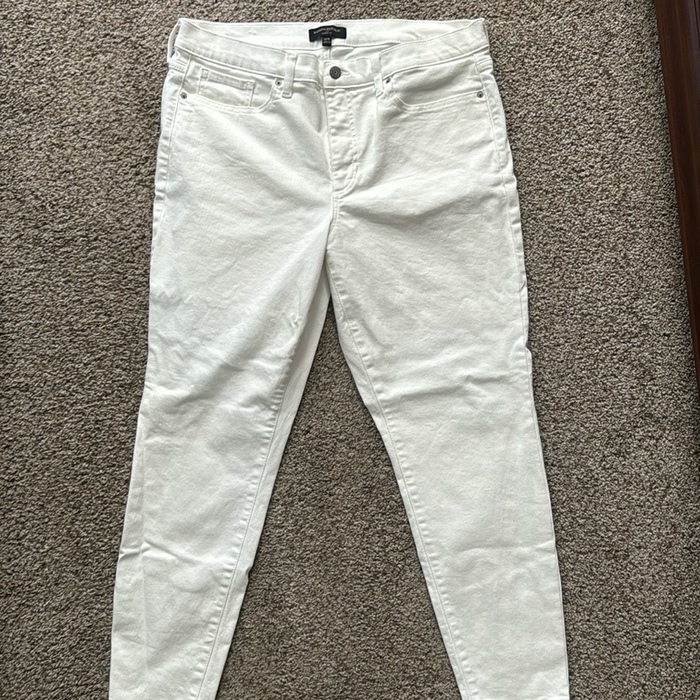 Banana Republic White Skinny Jean